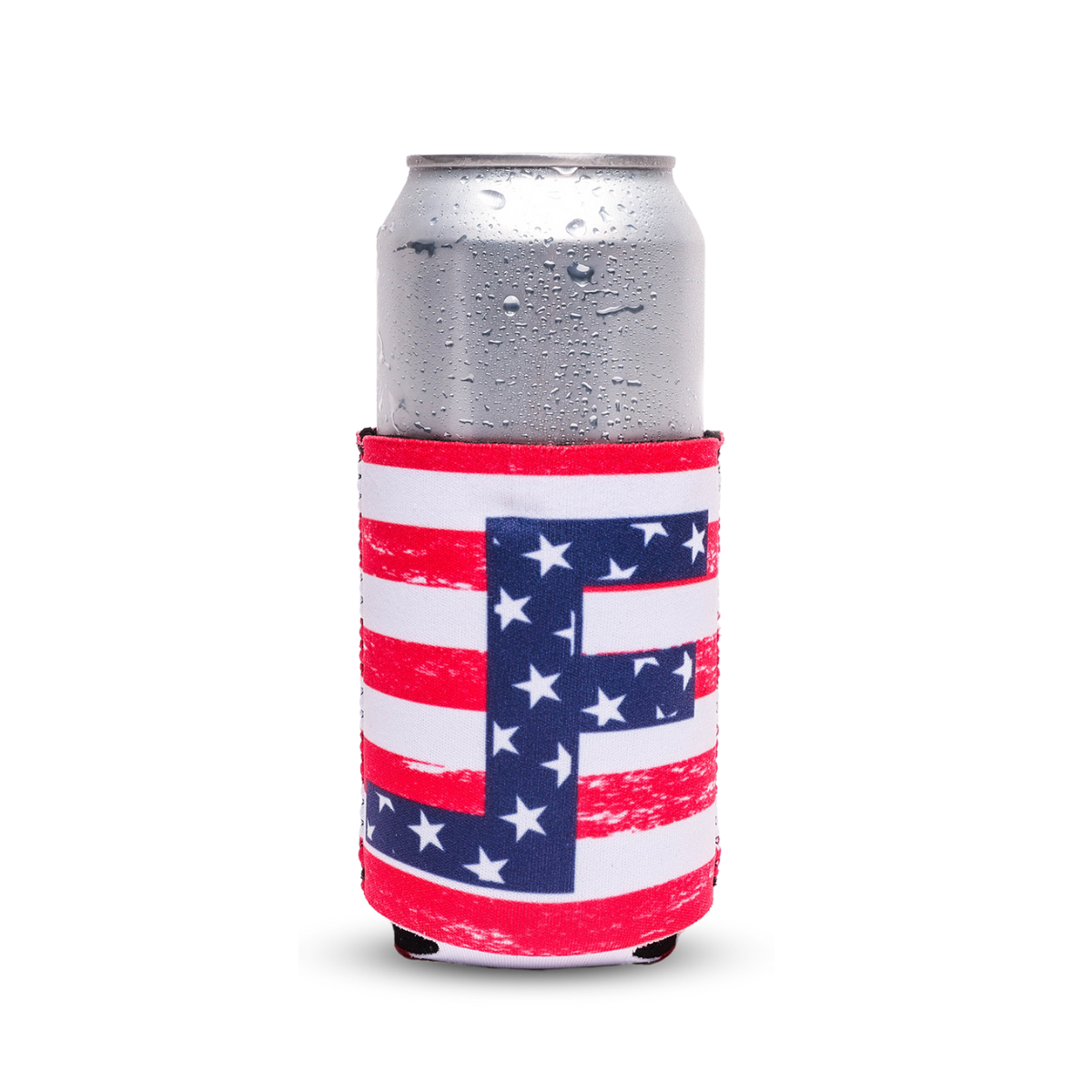 American Flag Koozie Black