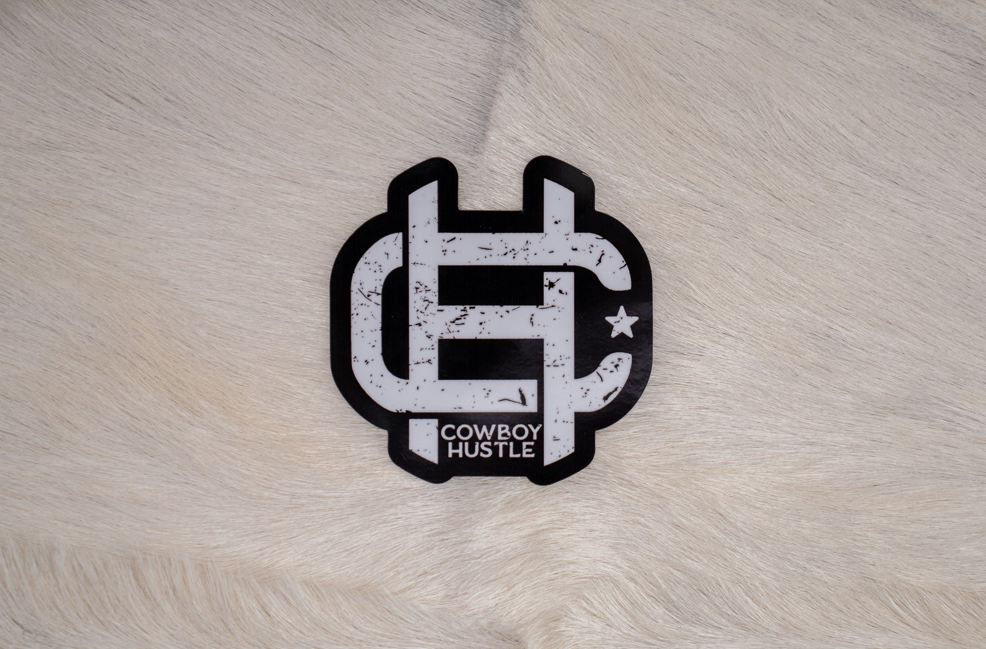 Cowboy Hustle Sticker (Black)