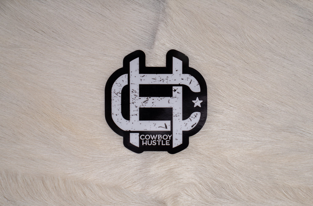Cowboy Hustle Sticker (Black)