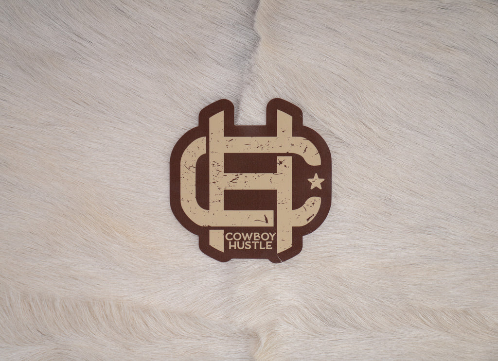 Cowboy Hustle Sticker (Brown)