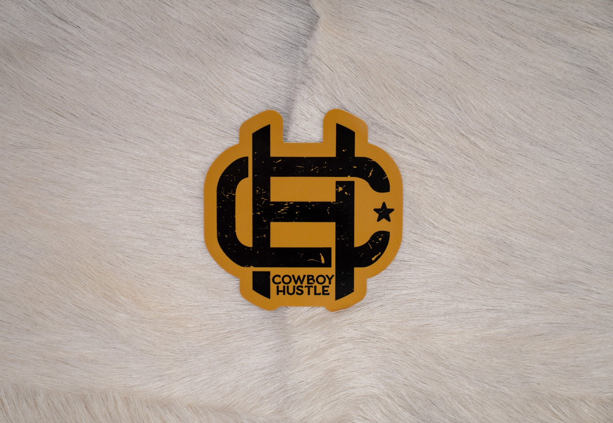 Cowboy Hustle Sticker (Gold)