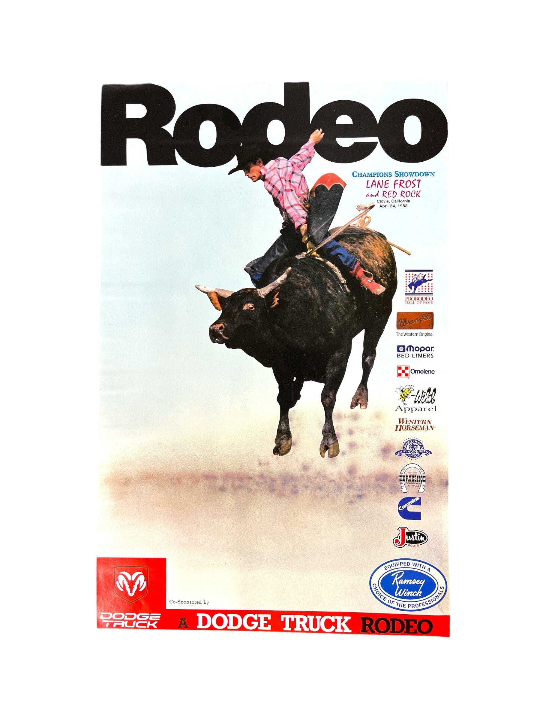 Lane Frost Vs Red Rock Poster.